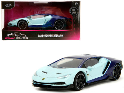 Lamborghini Centenario Light Blue and Purple "Pink Slips" Series 1/32 Diecast Model Car by Jada-0