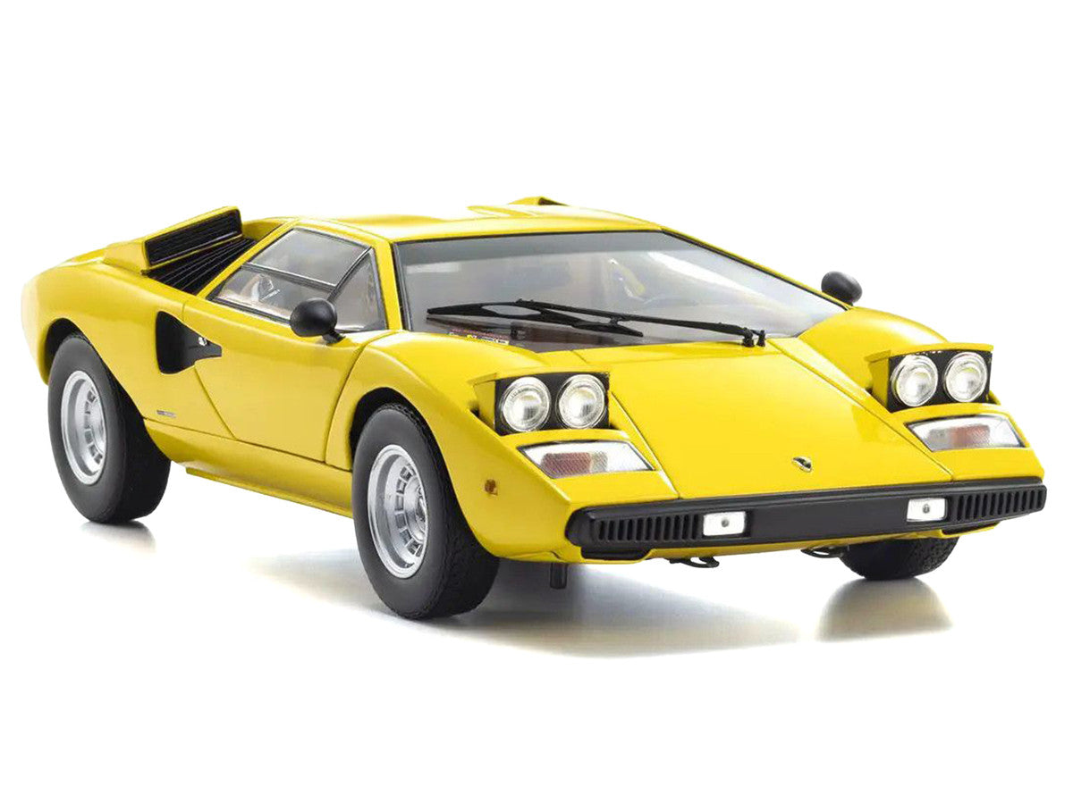 Lamborghini Countach LP 400 Yellow 1/18 Diecast Model Car by Kyosho-3