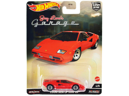 Lamborghini Countach LP 5000 QV Red "Jay Leno’s Garage" Diecast Model Car by Hot Wheels-0