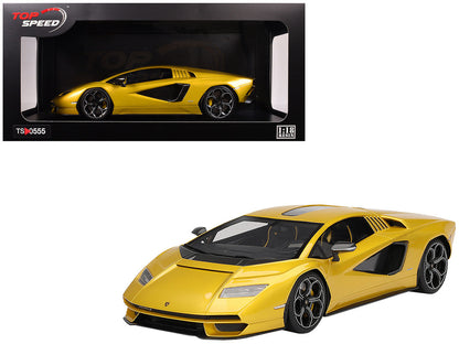 Lamborghini Countach LPI 800-4 New Giallo Orion Gold Metallic 1/18 Model Car by Top Speed-4