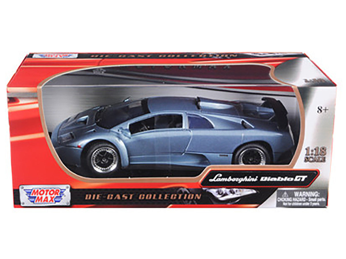 Lamborghini Diablo GT Silver 1/18 Diecast Model Car by Motormax-2