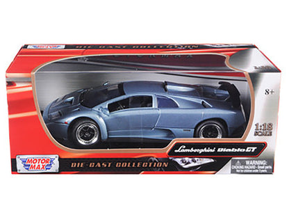 Lamborghini Diablo GT Silver 1/18 Diecast Model Car by Motormax-2