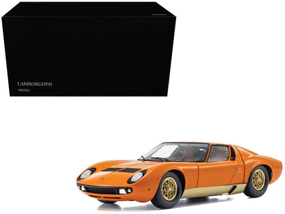 Lamborghini Miura P 400 Orange 1/18 Diecast Model Car by Kyosho-4
