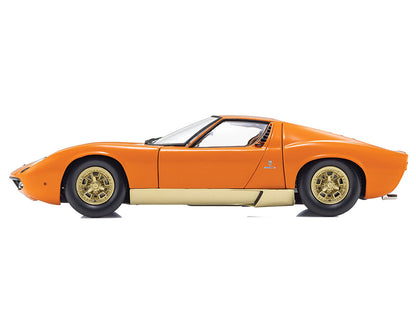 Lamborghini Miura P 400 Orange 1/18 Diecast Model Car by Kyosho-0