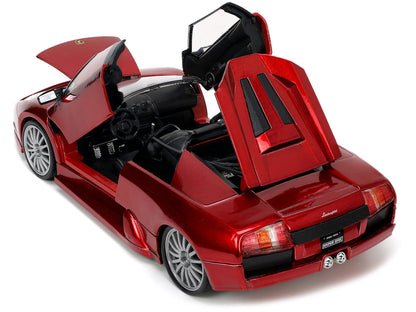 Lamborghini Murcielago Roadster Red Metallic "Hyper-Spec" Series 1/24 Diecast Model Car by Jada-2