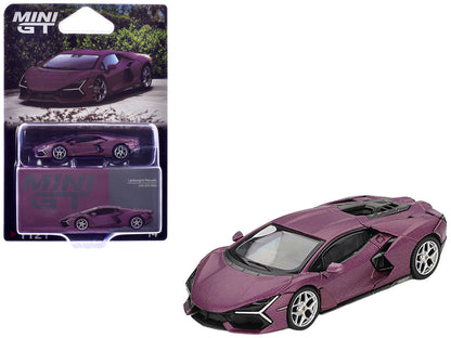 Lamborghini Revuelto Viola 30th Matt Purple Metallic Limited Edition 1/64 Diecast Model Car by Mini GT-3