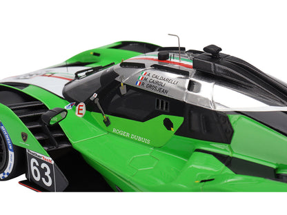 Lamborghini SC63 #63 Matteo Cairoli - Andrea Caldarelli - Romain Grosjean "Iron Lynx" IMSA "12 Hours of Sebring" (2024) 1/18 Model Car by Top Speed-3