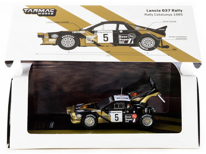 Lancia 037 Rally #5 Fabrizio Tabaton - Luciano Tedeschini Winner "Rally Catalunya" (1985) "Hobby64+" Series 1/64 Diecast Model Car by Tarmac Works-1