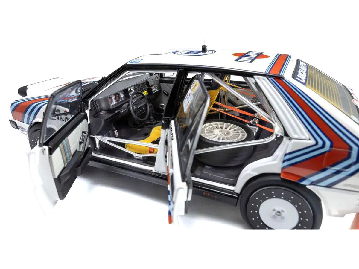 Lancia Delta HF 4WD #3 Bruno Saby - Jean-Francois Fauchille "Martini Racing" Winner "Rally Monte Carlo" (1988) 1/18 Diecast Model Car by Kyosho-1