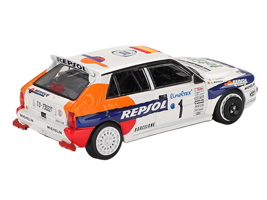 Lancia Delta HF Integrale Evoluzione #1 Carlos Sainz - Luis Moya "Rallye Monte-Carlo" (1993) Limited Edition 1/64 Diecast Model Car by Mini GT-1