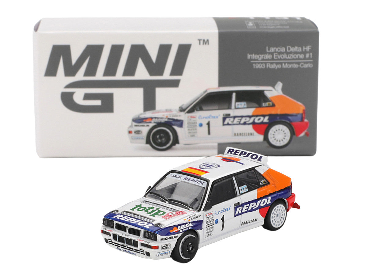 Lancia Delta HF Integrale Evoluzione #1 Carlos Sainz - Luis Moya "Rallye Monte-Carlo" (1993) Limited Edition 1/64 Diecast Model Car by Mini GT-2