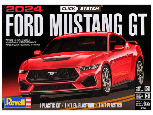 Level 3 Model Kit 2024 Ford Mustang GT 2-in-1 Kit (Level 3 Click System) 1/25 Scale Model by Revell-0