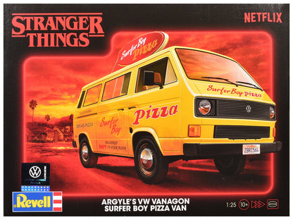 Level 3 Model Kit Argyle’s Volkswagen Vanagon "Surfer Boy Pizza" Van "Stranger Things" (2016-Current) TV Series 1/25 Scale Model by Revell-0