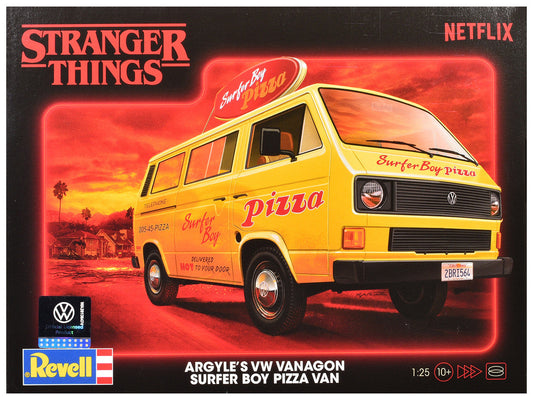 Level 3 Model Kit Argyle’s Volkswagen Vanagon "Surfer Boy Pizza" Van "Stranger Things" (2016-Current) TV Series 1/25 Scale Model by Revell-0