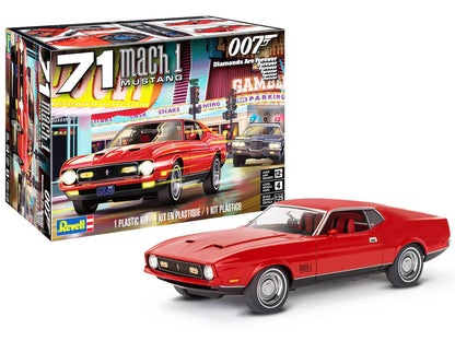 Level 4 Model Kit 1971 Ford Mustang Mach 1 James Bond 007 "Diamonds Are Forever" (1971) Movie 1/25 Scale Model by Revell-1