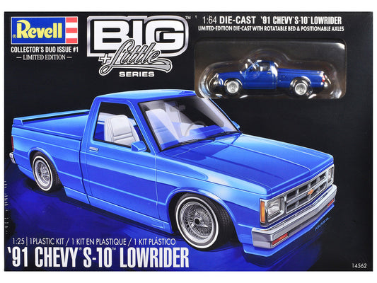 Level 4 Model Kit 1991 Chevrolet S-10 Lowrider Pickup Truck with 1/64 Diecast Version Included ’Big + Little Series’