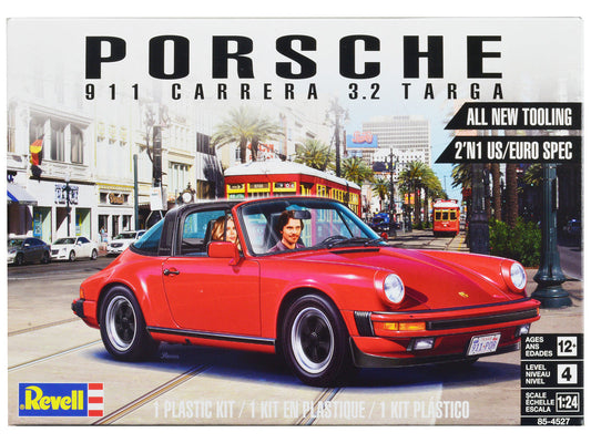 Level 4 Model Kit Porsche 911 Carrera 3.2 Targa 2-in-1 Kit 1/24 Scale Model by Revell-0