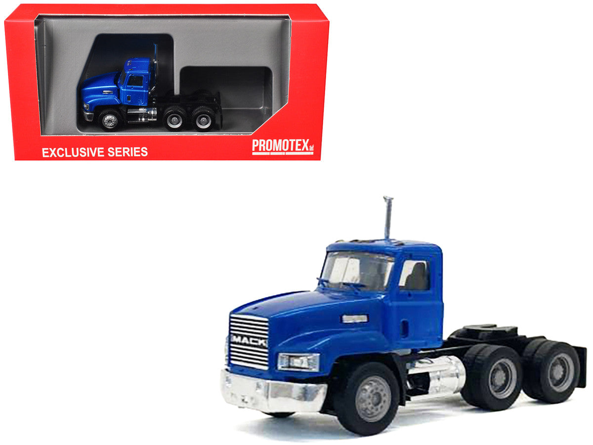 Mack 603 Short Day Cab Blue Metallic 1/87 (HO) Plastic Model Car by Promotex-2