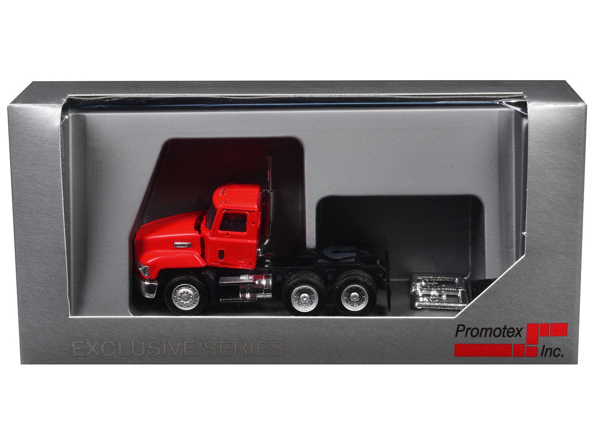 Mack 603 Short Day Cab Red 1/87 (HO) Plastic Model Car by Promotex-1