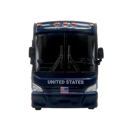 MCI J4500 Coach Bus "United States National Soccer Team" Dark Blue with Graphics "International Federation of the Global Game" Series Limited Edition to 504 pieces Worldwide 1/87 (HO) Diecast Model by Iconic Replicas-1