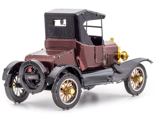 Model Kit 1925 Ford Model T Runabout Dark Red and Black (Moderate Difficulty) Steel Model by Metal Earth-1