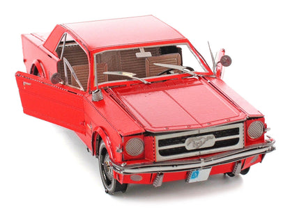 Model Kit 1965 Ford Mustang Red (Moderate Difficulty) Steel Model by Metal Earth-3