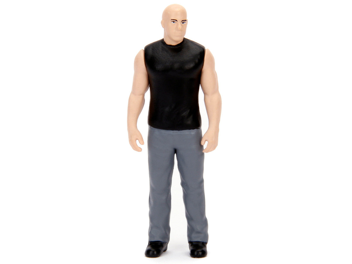 Model Kit Dodge Charger R/T Black and Dom Diecast Figure "Fast & Furious" Movie "Build N' Collect" Series 1/24 Diecast Model Car by Jada-1
