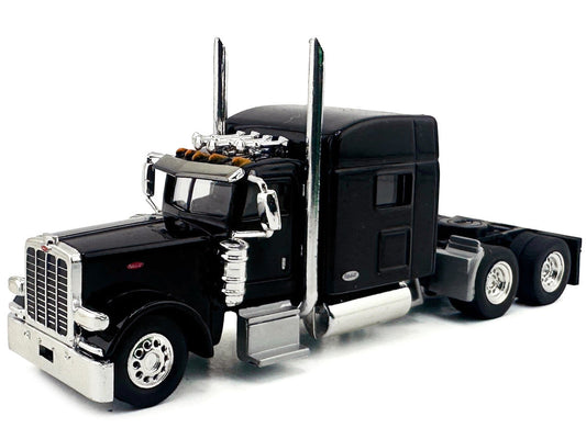 Peterbilt 389 Truck Tractor with Sleeper Cab Black 1/87 (HO) Scale Plastic Model Car by HO Logistics-1
