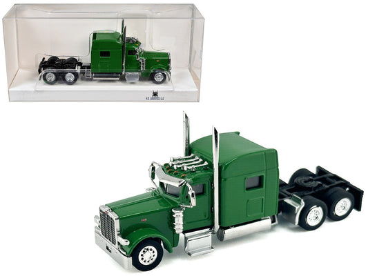 Peterbilt 389 Truck Tractor with Sleeper Cab Green 1/87 (HO) Scale Plastic Model Car by HO Logistics-0