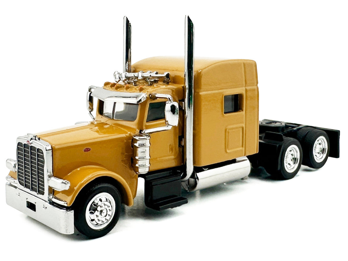 Peterbilt 389 Truck Tractor with Sleeper Cab Yellow 1/87 (HO) Scale Plastic Model Car by HO Logistics-1