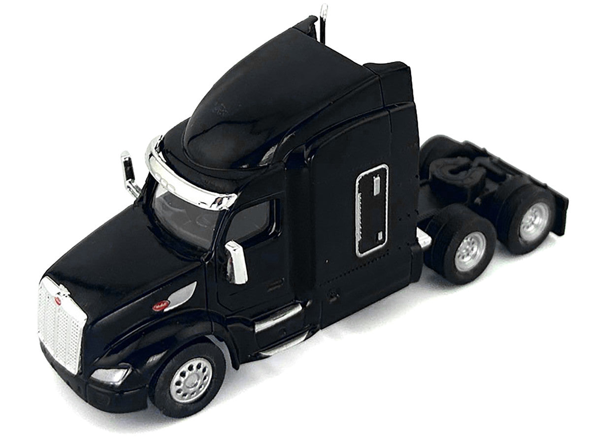 Peterbilt 579 Sleeper Cab Black 1/87 (HO) Plastic Model Car by HO Logistics-1