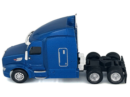 Peterbilt 579 Sleeper Cab Blue Metallic 1/87 (HO) Plastic Model Car by HO Logistics-0