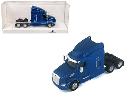 Peterbilt 579 Sleeper Cab Blue Metallic 1/87 (HO) Plastic Model Car by HO Logistics-2
