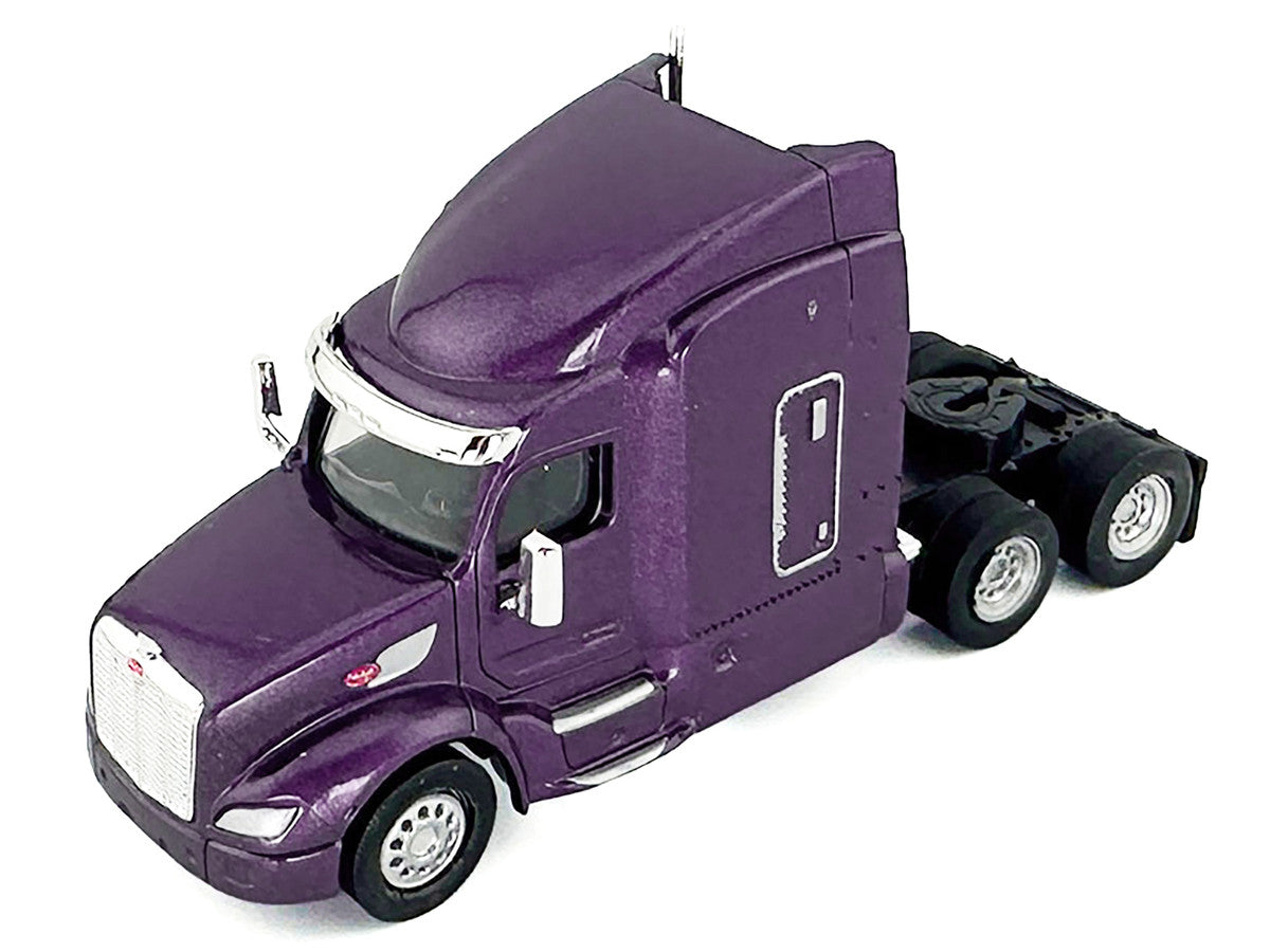 Peterbilt 579 Sleeper Cab Purple Metallic 1/87 (HO) Plastic Model Car by HO Logistics-1