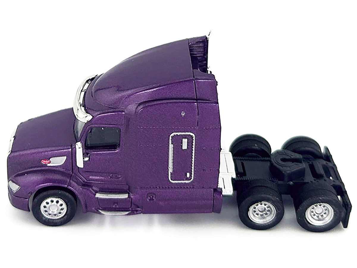 Peterbilt 579 Sleeper Cab Purple Metallic 1/87 (HO) Plastic Model Car by HO Logistics-2