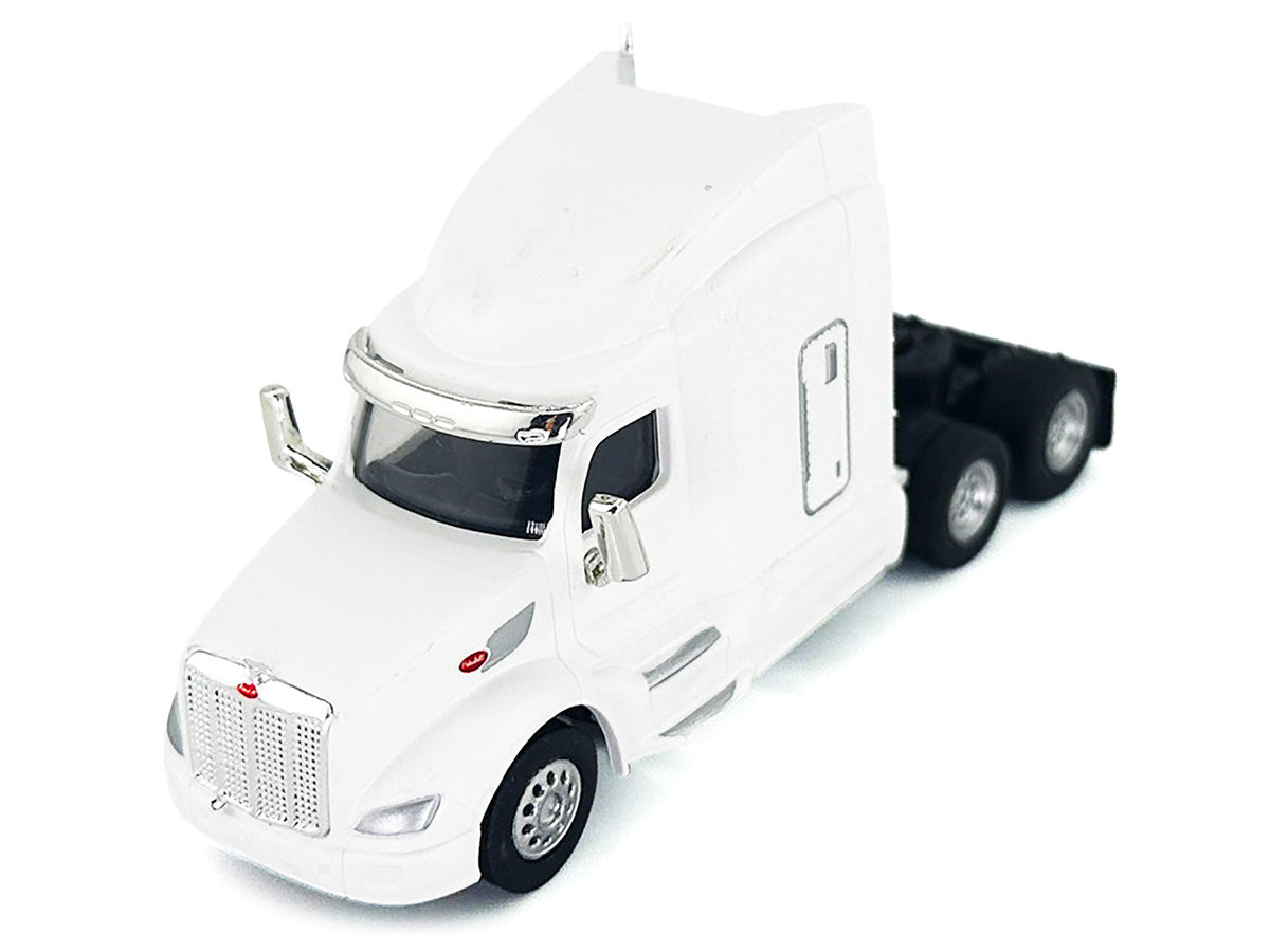 Peterbilt 579 Sleeper Cab White 1/87 (HO) Plastic Model Car by HO Logistics-1
