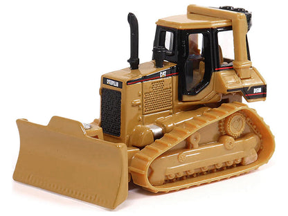 Peterbilt 579 UltraLoft Tandem Tractor Red Metallic with Lowboy Trailer and CAT D5M Dozer Yellow 1/87 (HO) Diecast Model by Diecast Masters-2