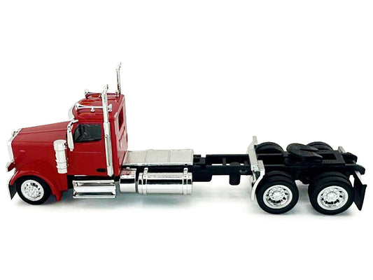 Peterbilt 589 2-Axel Day Cab Red 1/87 (HO) Plastic Model Car by HO Logistics-1