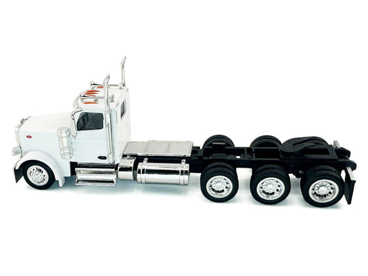 Peterbilt 589 3-Axel Day Cab White 1/87 (HO) Plastic Model Car by HO Logistics-0