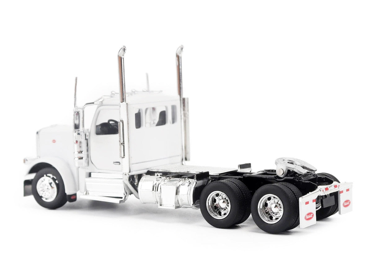 Peterbilt 589 Tandem-Axle Legendary Package Truck Tractor with 58" Sleeper White "Transport Series" 1/64 Diecast Model by Diecast Masters-1