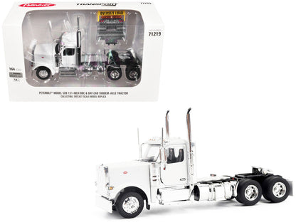 Peterbilt 589 Tandem-Axle Legendary Package Truck Tractor with 58" Sleeper White "Transport Series" 1/64 Diecast Model by Diecast Masters-4