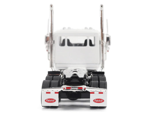 Peterbilt 589 Tandem-Axle Legendary Package Truck Tractor with 58" Sleeper White "Transport Series" 1/64 Diecast Model by Diecast Masters-0