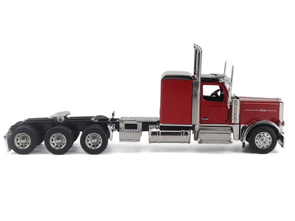 Peterbilt 589 Tridem-Axle Legendary Package Truck Tractor with 58" Sleeper Legendary Red "Transport Series" 1/64 Diecast Model by Diecast Masters-2