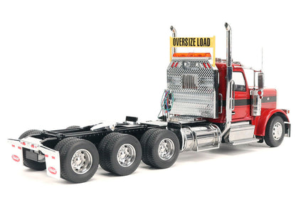 Peterbilt 589 Tridem-Axle Truck Tractor with Day Cab Legendary Red "Transport Series" 1/32 Diecast Model by Diecast Masters-3