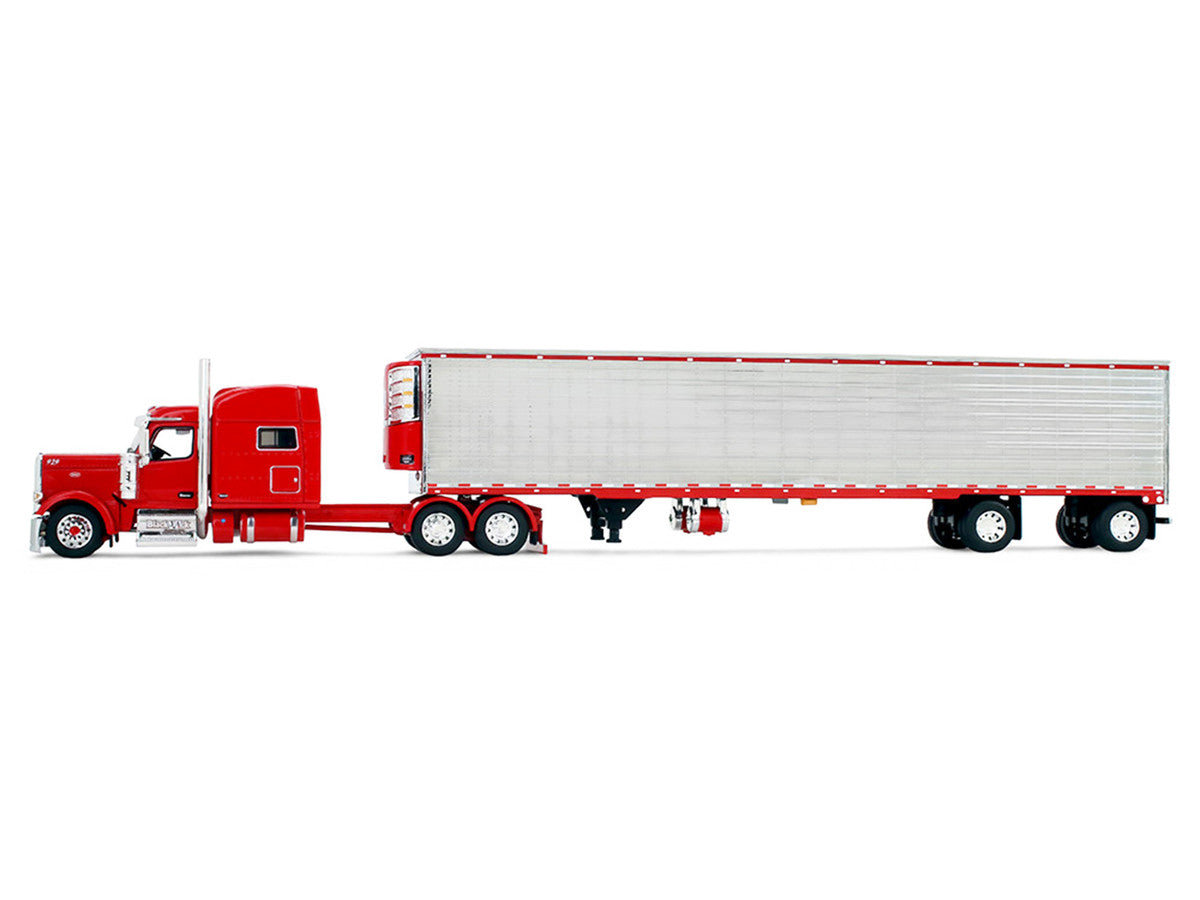 Peterbilt 589 with 78" Mid-Roof Sleeper and 53' Utility Trailer with Reefer "Blackjack Express LLC" Red "Big Rigs" Series II #6 1/64 Diecast Model by DCP/First Gear-2