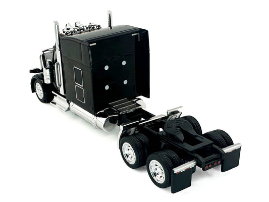 Peterbilt 589 with Stand Up Sleeper Cab Black 1/87 (HO) Plastic Model Car by HO Logistics-1