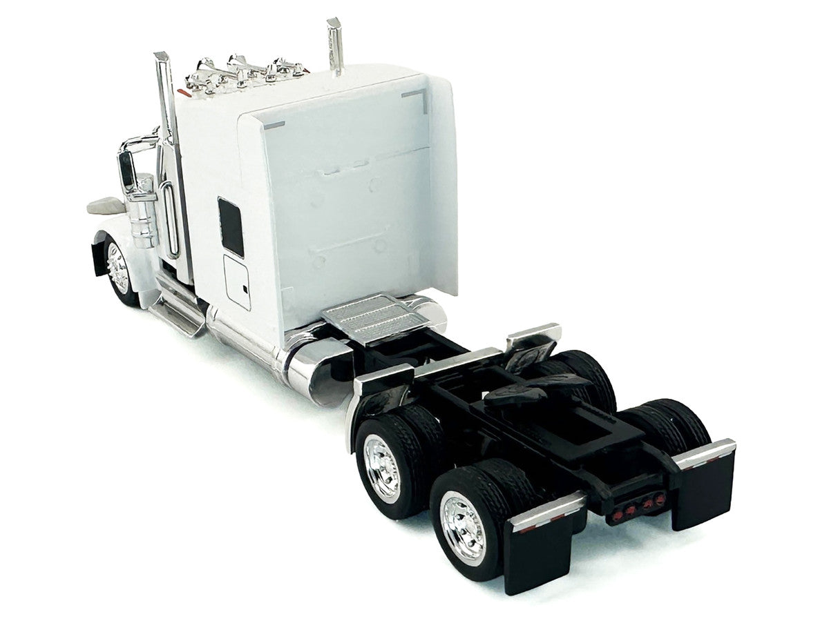 Peterbilt 589 with Stand Up Sleeper Cab White 1/87 (HO) Plastic Model Car by HO Logistics-1