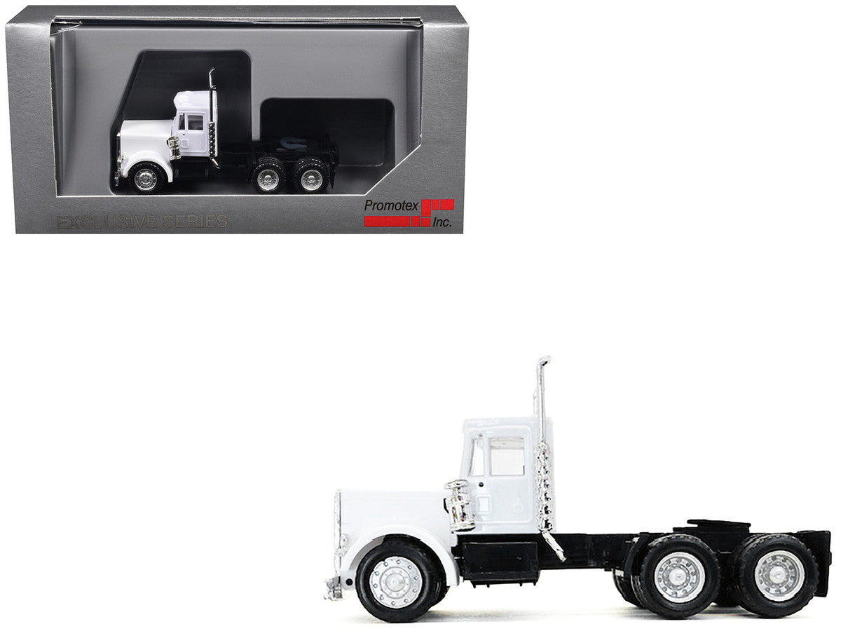 Peterbilt Short Day Cab White 1/87 (HO) Plastic Model Car by Promotex-2