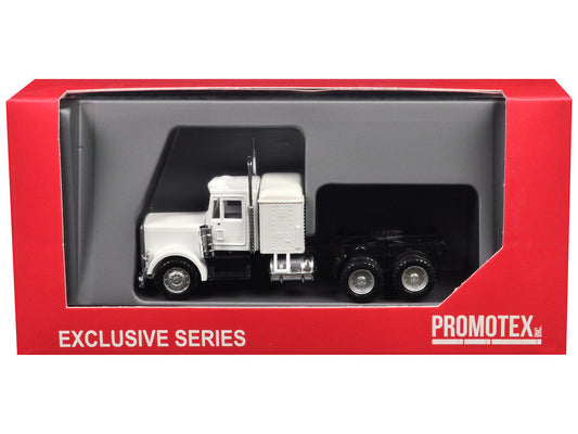 Peterbilt Sleeper Cab White 1/87 (HO) Plastic Model Car by Promotex-1