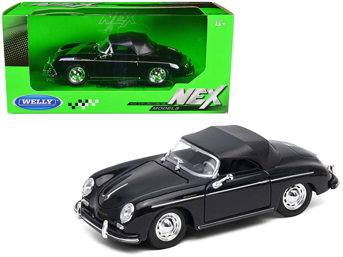 Porsche 356A Speedster Soft Top Black "NEX Models" Series 1/24 Diecast Model Car by Welly-0
